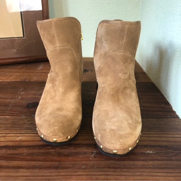 UGG Cam II Suede / Sheepskin Clog Heel Ankle Booties Boots Chestnut US 9… - Picture 6 of 13